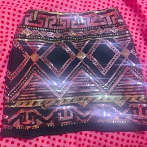 Sequin mini skirt